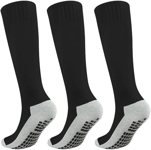 Coziwill Kids Soccer Socks - Non-Slip Breathable Cushioned for Kids