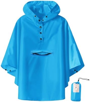 SaphiRose Lightweight rain poncho jacket for kids