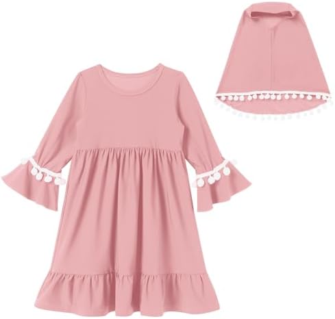 IBTOM CASTLE Abaya Hijab Set for Baby Girls 2-Pack