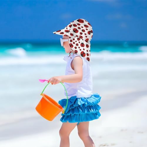 Cute Red Ladybugs Bucket Hat for Toddlers Kids