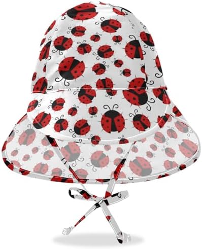 Cute Red Ladybugs Bucket Hat for Toddlers Kids