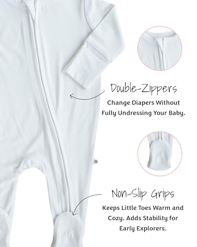 Caden Lane Zippered Baby Footie Pajamas Elevate diaper time and beyond
