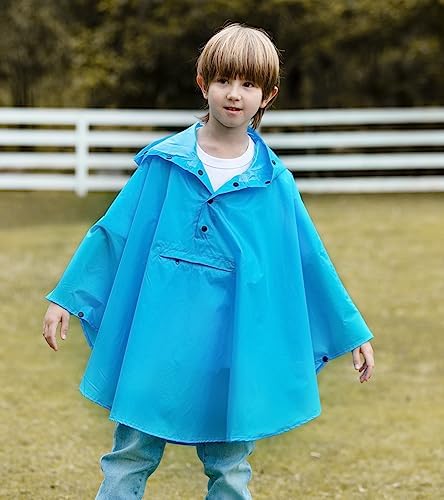 SaphiRose Lightweight rain poncho jacket for kids