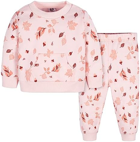Gerber Baby Girls Toddler Fleece Set Cozy 2-Piece Fleece Sweatshirt Jogger Makesing