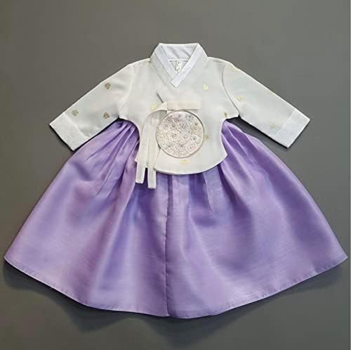 Ivory Foil Dangui Purple Girl Hanbok