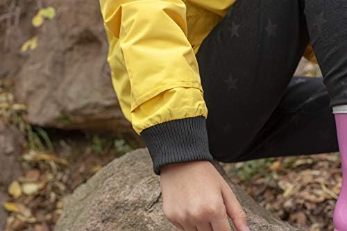 Hiheart Waterproof Hooded Rain Jacket for Kids