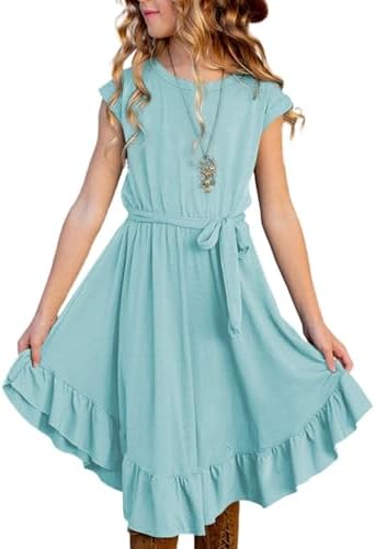 Blibean Tween Girl Boho Swing Dress