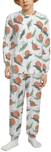 Snails Rainbows Thermal Pajama Set