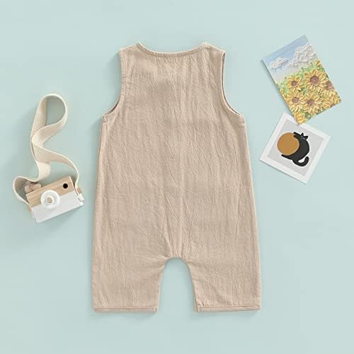 Mubineo Summer Linen Romper Jumpsuit for Baby