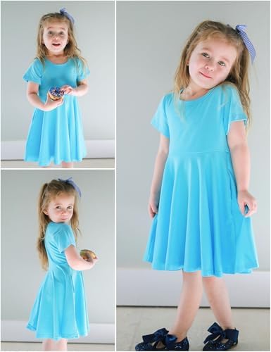 Arshiner Girls Basic Swing Dress - Casual Stylish