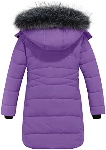 Girls Winter Coats Long Puffer Jacket with Hood