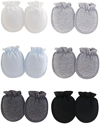 ZURLEFY Cute Baby mittens newborn no scratch gloves