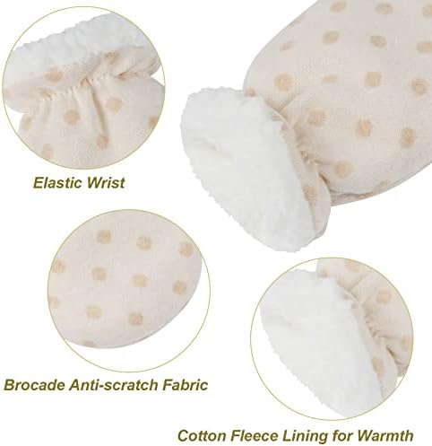 Hicdaw 2 Pairs Baby mittens Newborn to 18 Month