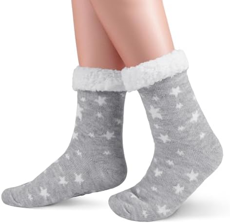 KFUBUO Kids Slipper Socks Non-Slip Warm Fuzzy Perfect Gift for Kids