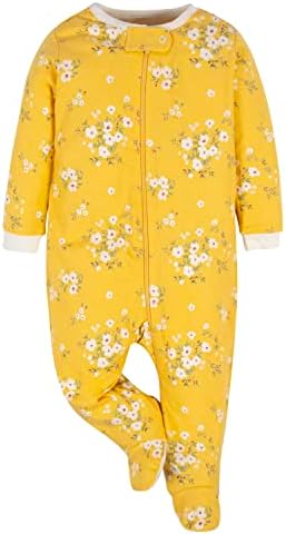Gerber Baby Girls 4-Pack Sleep n Play Footie Set