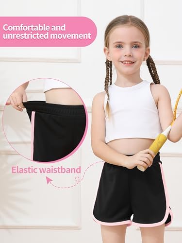Resinta 4-Piece Toddler Girls Active Running Shorts Quick Dry Comfortable