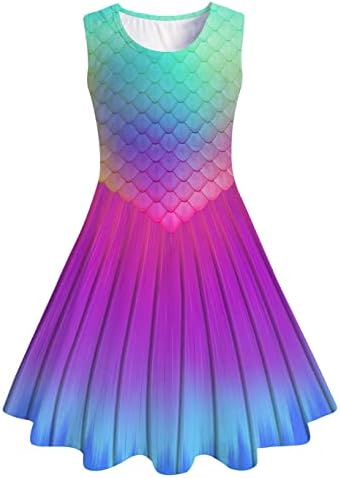 Funnycokid Mermaid Dress Adorable Summer Outfit