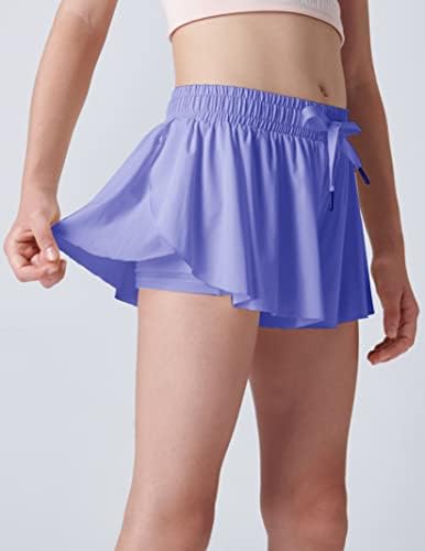 3-Piece Girls Flowy Spandex Shorts for Fitness and Activity