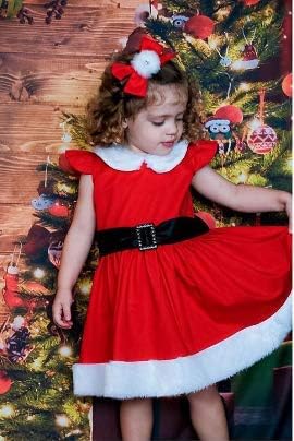 J Christmas Toddler Girls Set Red velvet Fur