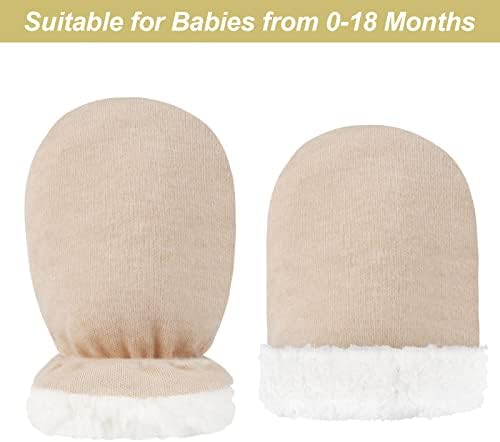 Hicdaw 2 Pairs Baby Mittens Soft Warm and Stylish for Newborns