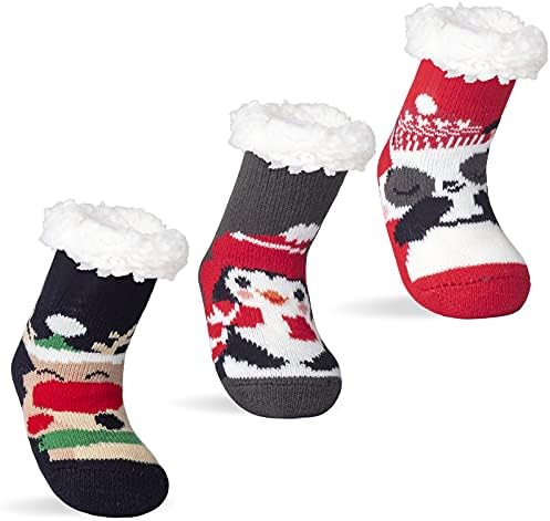 Warm Fuzzy Non-Slip Sherpa Socks for Kids