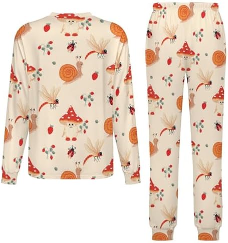 Funny Snail Mushroom Kids Pants Set