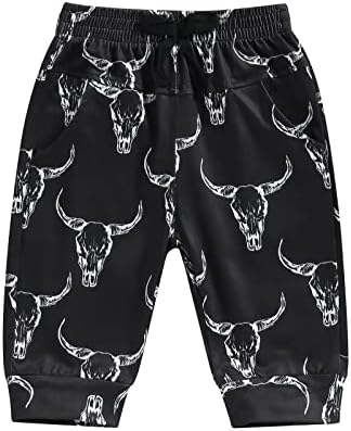 Perfect Baby BoyCow Head Print Elastic Waist Joggers