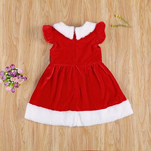 J Christmas Toddler Girls Set Red velvet Fur