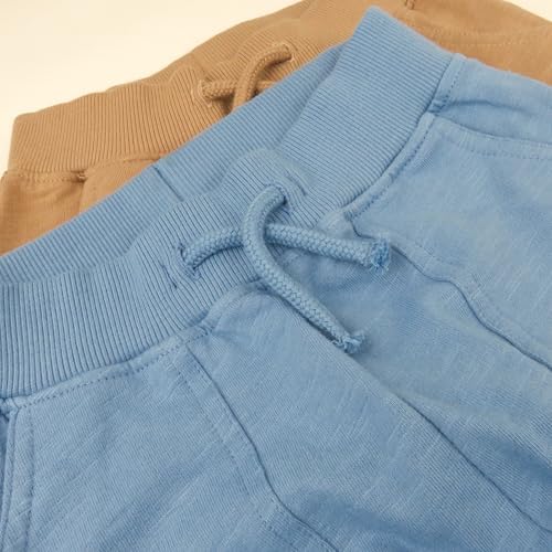 HonestBaby 2-Pack Organic Cotton Cargo Pants for Babies Soft Roomy Fit
