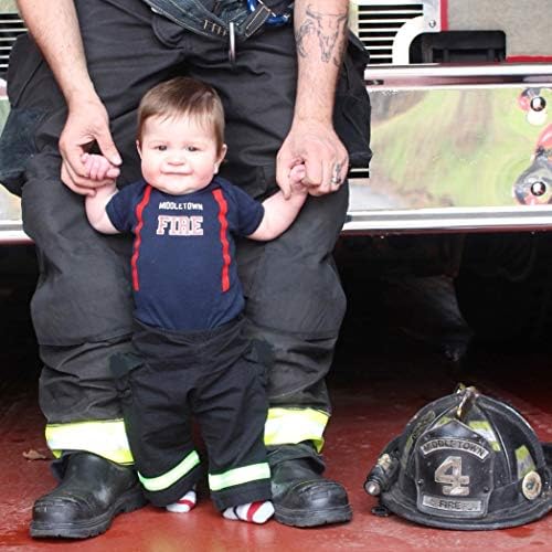 Firefighter Name Personalized Black 2-Piece Baby Outfit