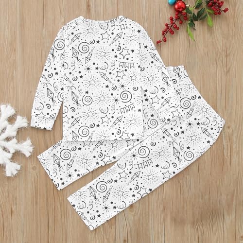 Qfajcp DIY Hand Painted Pajama Set Cute Funny Floral Print Pullover Robe