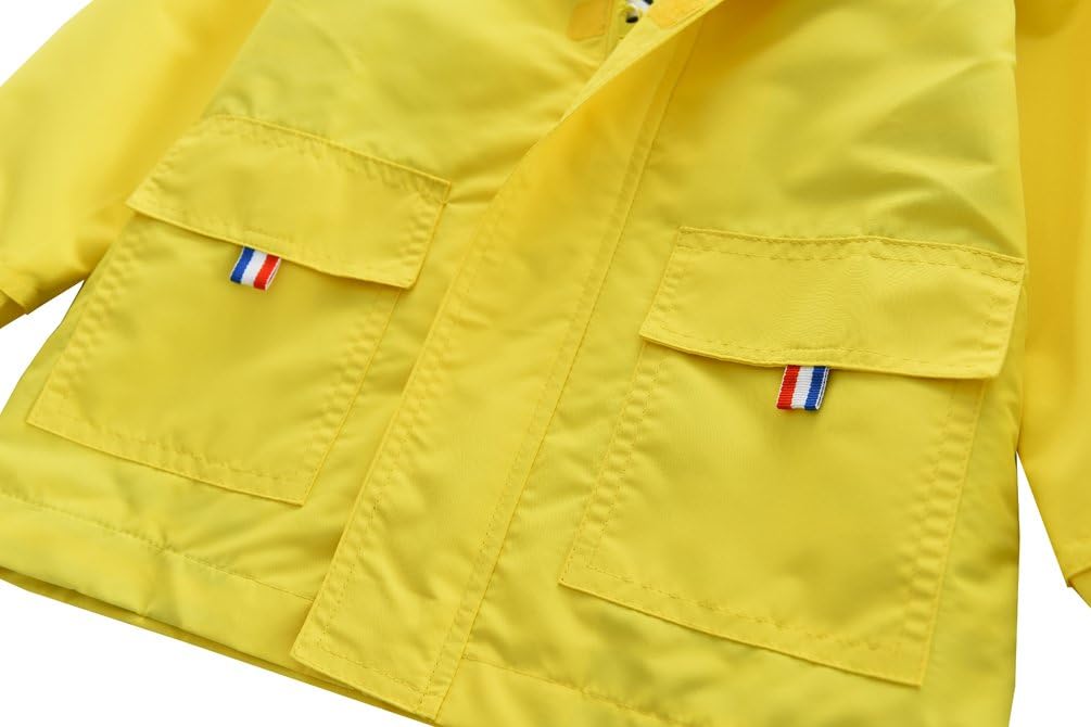 Hiheart Waterproof Hooded Rain Jacket for Kids