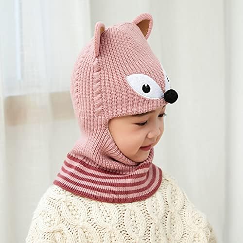 Soft Beanie Knit Hooded Scarf for Kids