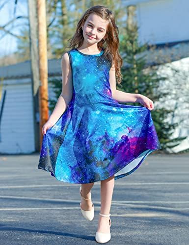 Catchy Look Sleeveless Dress Round Neck Floral
