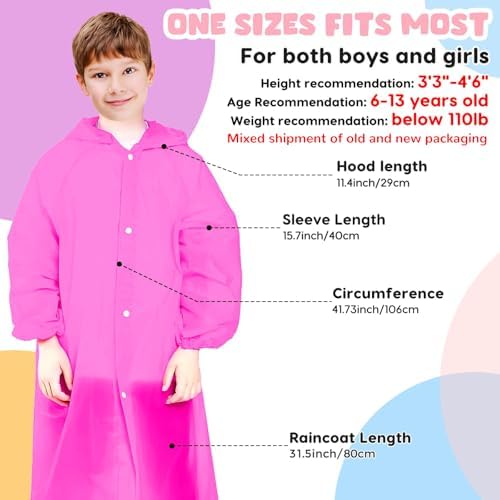 Durable Reusable Waterproof rain jackets for Kids