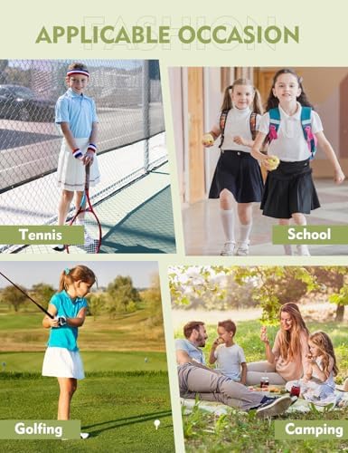 Flygo Girls Athletic Polo Dress for Tennis Golf and More