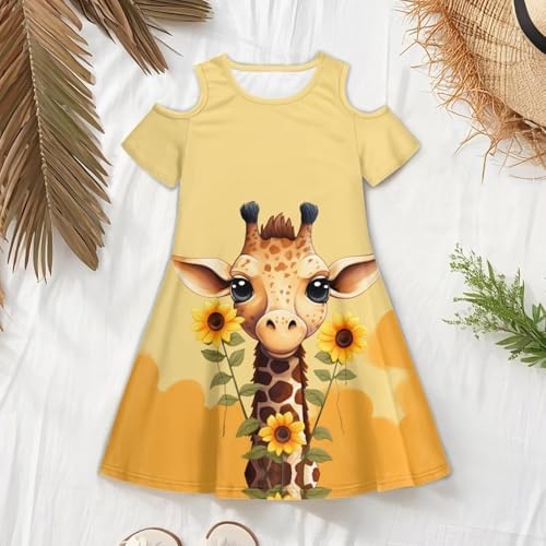 Xpyiqun Summer Dress for Girls - Off-Shoulder Swing Party Dish