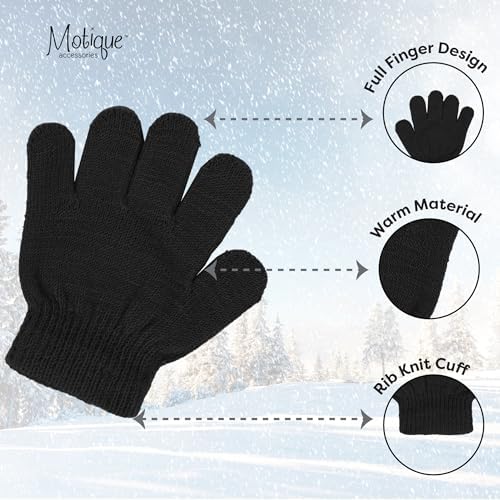 Motique Accessories Magic Knit Fingered Toddler Winter Gloves