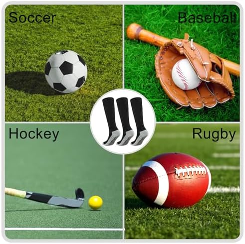 Coziwill Kids Soccer Socks - Non-Slip Breathable Cushioned for Kids