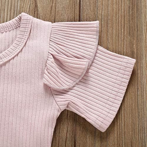 Newborn Baby Girl Summer Ruffle Romper Set