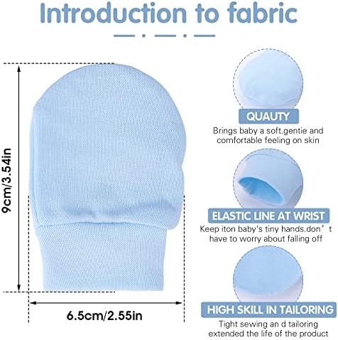 Aster 6 Pairs Baby Mittens for Newborn Toddler Soft Stretchy