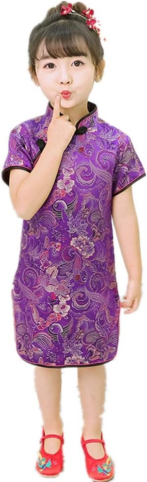 Violet Baby Girl Qipao Dress for Special Occasions