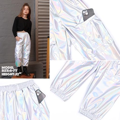 Perfect Metallic Cargo Pants for Girls