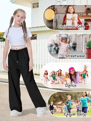 Y2K Parachute Jogger Pants for Girls