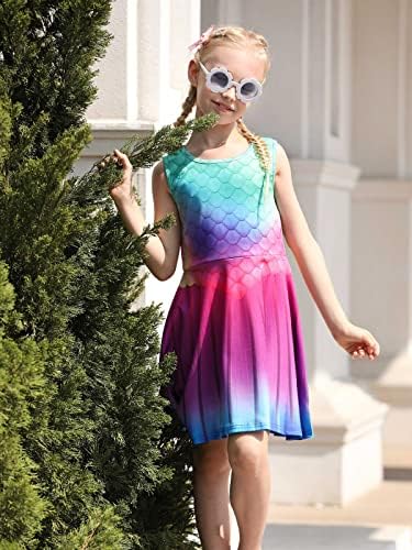 Funnycokid Mermaid Dress Adorable Summer Outfit