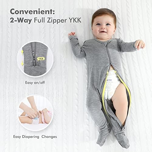 HAPIU Rayon from Bamboo Baby Pajamas with 2-Way Zipper
