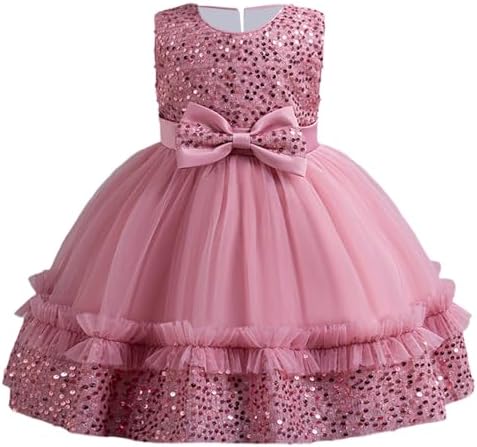 Beessbest Princess Dress for Toddler Girls Sequins Tulle Wedding Party Bridal Occasion