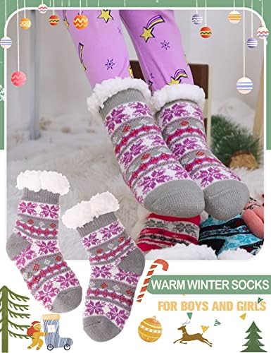 Perfectly Fuzzy Winter Slipper Socks for Kids