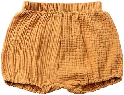 Summer Unisex Cotton Linen Shorts Cute Bloomers for Babies Kids