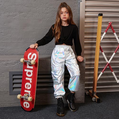 Perfect Metallic Cargo Pants for Girls